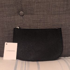 Lo & Sons Waverley 2 Large Black Saffiano